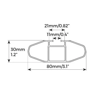 Menabo Jackson Csomagtartó Rúd - Alu - Zárható - 120cm
