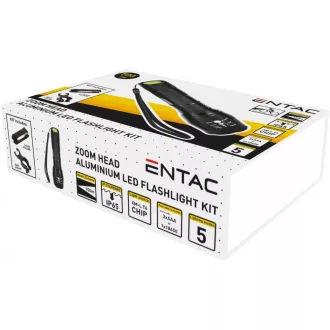   Elemlámpa Fókuszálható Alu. 5W (+Biciklikormány adapterrel) Entac