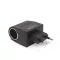 Adapter átalakító szivargyújtó 12V/ 230V Hálózati szivargyújtó aljzattal 1000mA AC/DC