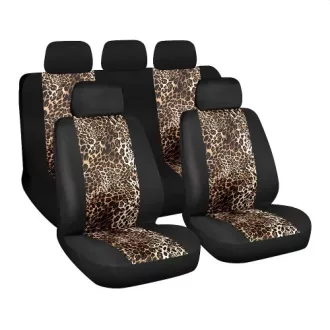   Leopárdmintás üléshuzat Univerzális Légzsákos osztott ülésre is.