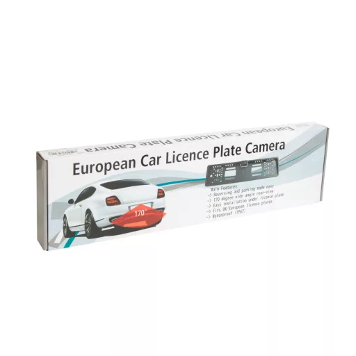 Rendszámtábla keretbe épített tolatókamera + szenzorok - 12V