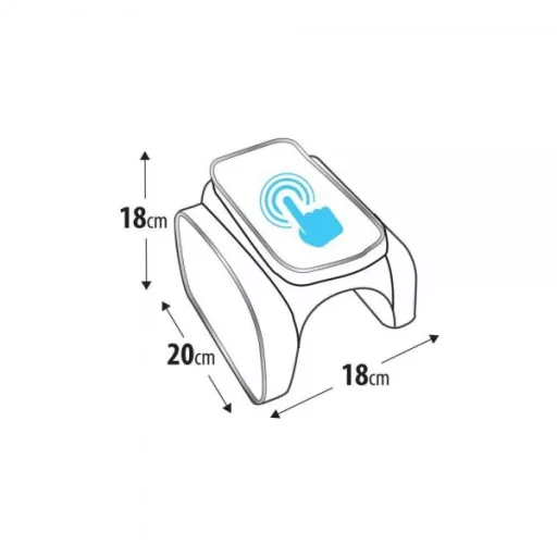 Kerékpár táska vázra 1,5L vízálló 3 részes
