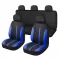 Univerzális üléshuzat szett - kék/fekete 9 részes