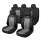 Univerzális üléshuzat szett - szürke/fekete 9 részes
