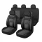 Univerzális üléshuzat szett Légzsákos - fekete/fehér oldaltámaszos erős