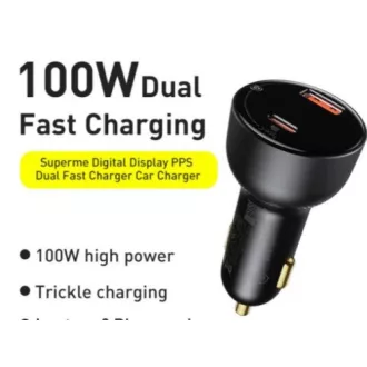 100W USB/USB-C töltő + digitális voltmérő