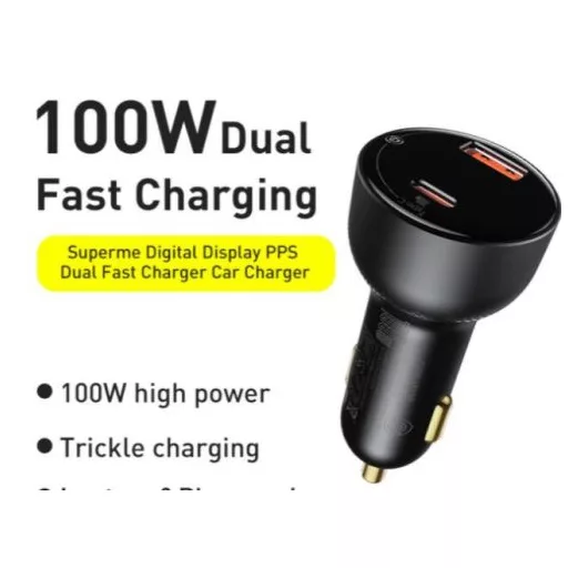 100W USB/USB-C töltő + digitális voltmérő