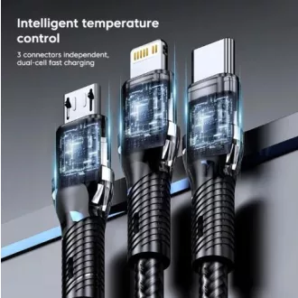   Gyors töltő USB/USB-C + 3 az 1-ben töltő különböző töltőfejekkel - 5A 20W 12/24V