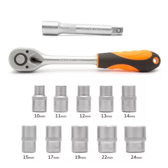   Szerszámkészlet ,Racsnis Dugókulcs készlet - 1/2" - 12 db