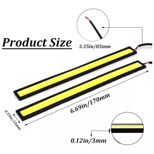 COB LED-es nappali menetfény - 17cm - párban