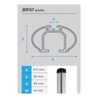 Menabo Brio Tetőcsomagtartórúd Zárható - Alu - 135cm