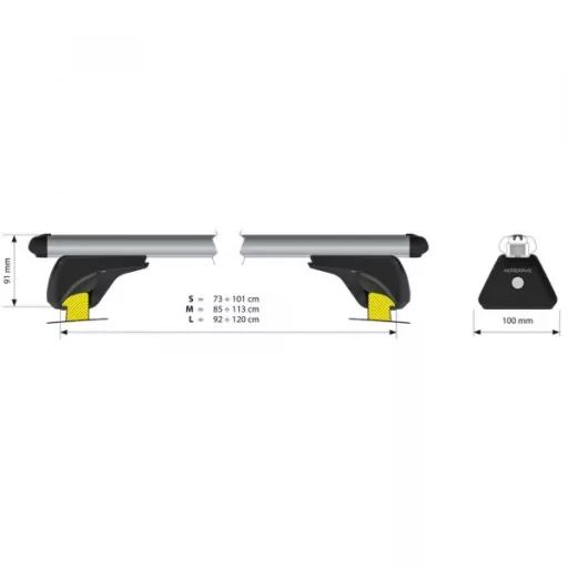 Tetőcsomagtartó RÚD 120CM NORDRIVE