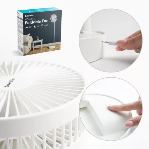 Összecsukható ventilátor - akkumulátoros, teleszkópos - 4800 mAh