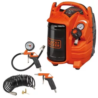 Légkompresszor 5L 1,1KW 10 Bar Kerekes BLACK & DECKER