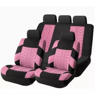   Univerzális üléshuzat (osztható) Pink-fekete 9részes Abroncsmintás