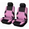 Univerzális üléshuzat első ülésre 1+1 - Légzsákos - pink-fekete