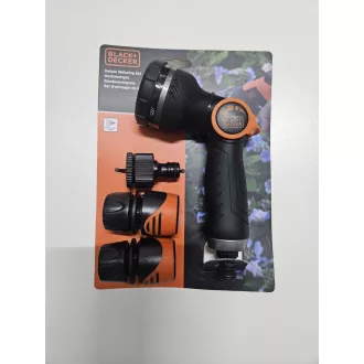   BLACK+DECKER 8 funkciós öntözőfej, locsolófej 19,5x11x5,7cm +csatlakozók BD23543