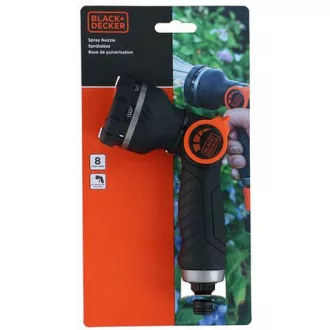   BLACK+DECKER 8 funkciós öntözőfej, locsolófej 19,5x11x5,7cm +csatlakozók BD23543