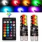 Színes T10-RGB Led Izzó távirányítós 12V készlet