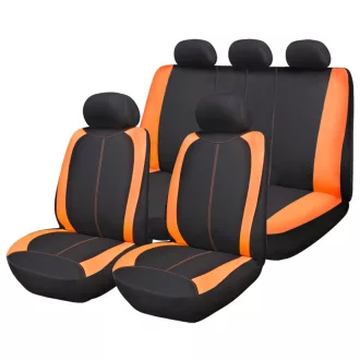   Univerzális autó üléshuzat Légzsákos osztott ülésre "FORMENTERA" Narancssárga-fekete Bottari Italy