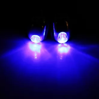   Autó szélvédő permetező fúvóka készlet 12V LED-ekkel, kék, univerzális 2 db