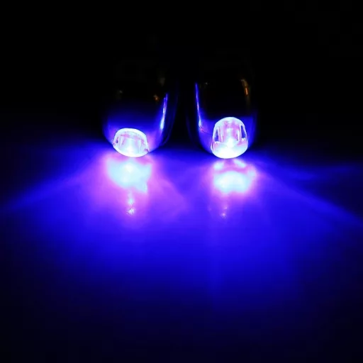 Autó szélvédő permetező fúvóka készlet 12V LED-ekkel, kék, univerzális 2 db