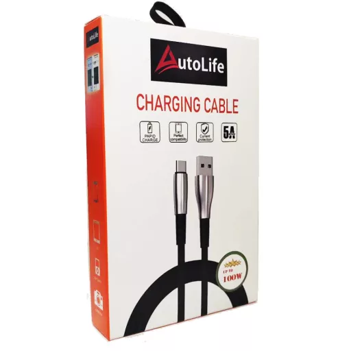 12101 5A 100W Gyorstöltő adatkábel USB - TYPE-C - 1méter 121BK-C