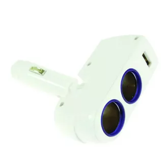Szivargyújtó USB elosztó 1+2 állítható dőlés