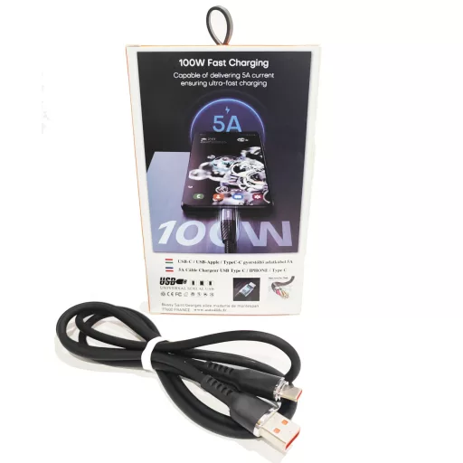 12149 5A 100W Gyorstöltő adatkábel USB - TYPE-C - 1méter 121BA