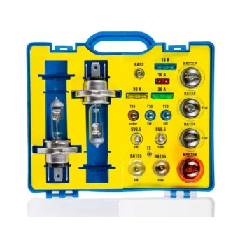 Izzókészlet 12V H4 Profi 19 részes  Nagy