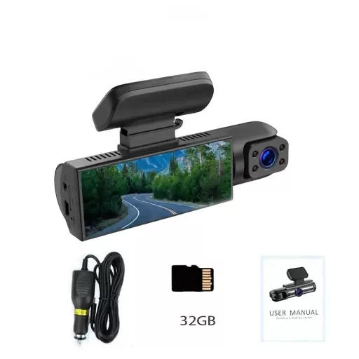 Menetrögzítő kamera HD 1080P Kettős Kamera Autós DVR Éjszakai Látással