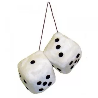 Illatosító Dobókocka pár tükörre fehér-fekete