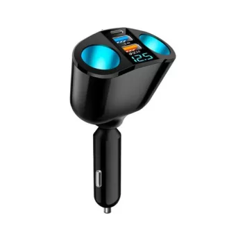   13115 QC3024 Prémium autós töltő 2 USB porttal + 2 szivargyújtó + PD