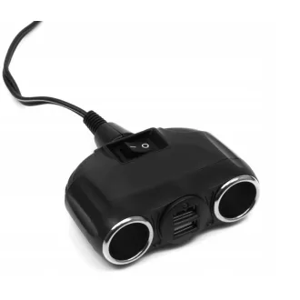 2-es Szivargyújtó elosztó + 2 USB - 12/24V