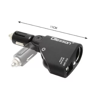   13252 Kettes USB elosztó szivargyújtó aljzattal - állítható 12/24V