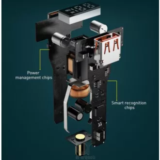   Autós töltő + 3IN1 gyorstöltő kábel - 48W - Quick Charge 3.0 - 12-24V LED 07AC+ SZETT