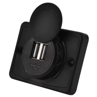 Kettős USB töltőaljzat 3.1A, vízálló, 12-24V