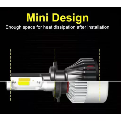 SMD-W15932-1 H7 V6 / C6 MINI LED Fényszóró szett 24W - 12V