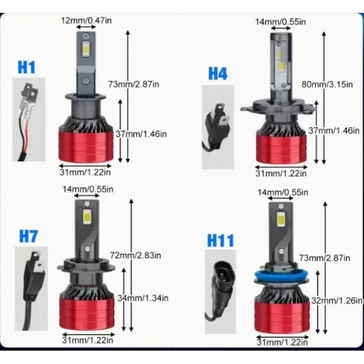 H1 M3 LED Fényszóró 30W - CANBUS - 12/24V