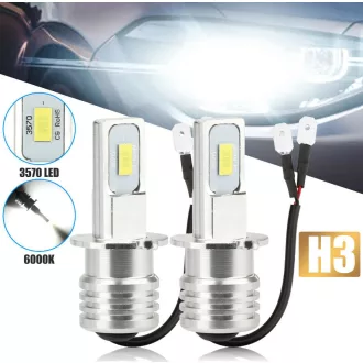 H3 LED Autós fényszóró szett - 3570LED 6000K 7.5W 12V