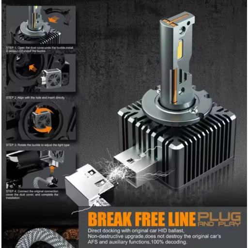 D1S Fényszóró LED szett - 12V 35W 6000K - CANBUS - Plug & Play - párban