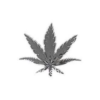Öntapadó krómozott Vadkender (Canabis) embléma