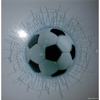   Poén matrica több labda változatban autóra betört, repedt üveg szélvédő