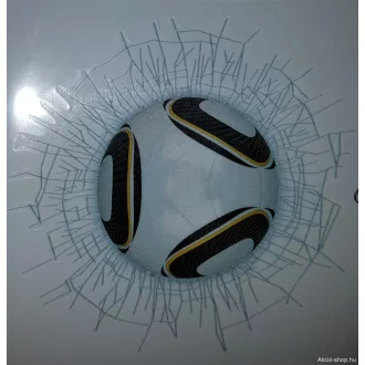   Poén matrica több labda változatban autóra betört, repedt üveg szélvédő