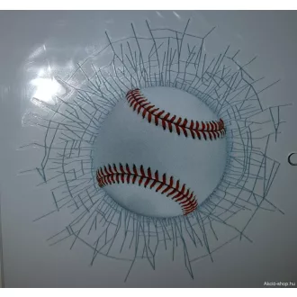   Poén matrica több labda változatban autóra betört, repedt üveg szélvédő