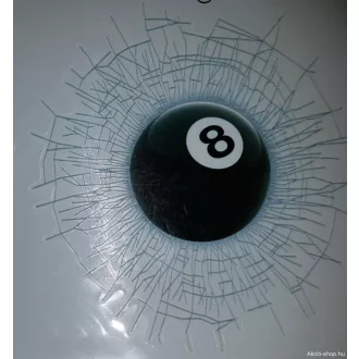   Poén matrica több labda változatban autóra betört, repedt üveg szélvédő