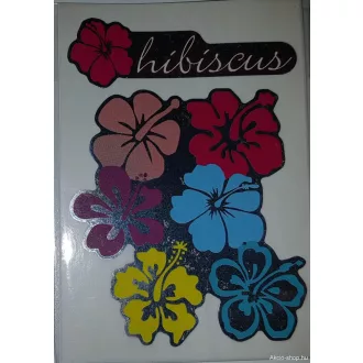 Car Design Autós dekor matrica színes Virág hibiscus