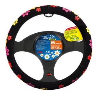 Kormányvédő Egyedi dombormintás - Virágos 35-37cm