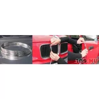   Króm dekorációs csík szellőzőrácsra,díszrácsra 6x13cm CD-202