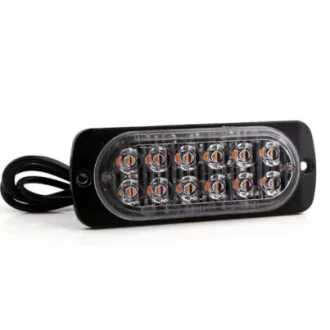 18066 12LED-es stroboszkóp FEHÉR - E jel - 12-24V